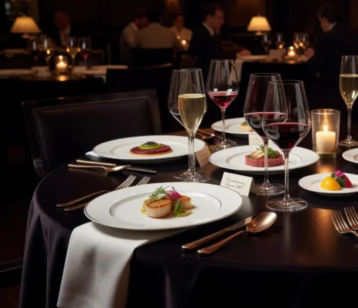 Gourmet vacsoraest fine dining tálalással a MagyarVenue-ban